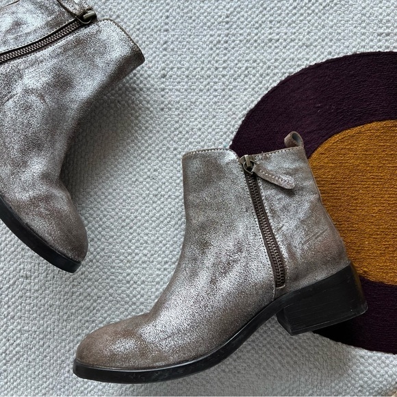 Anthropologie seychells metallic double zipper boots size 6 - Picture 5 of 9